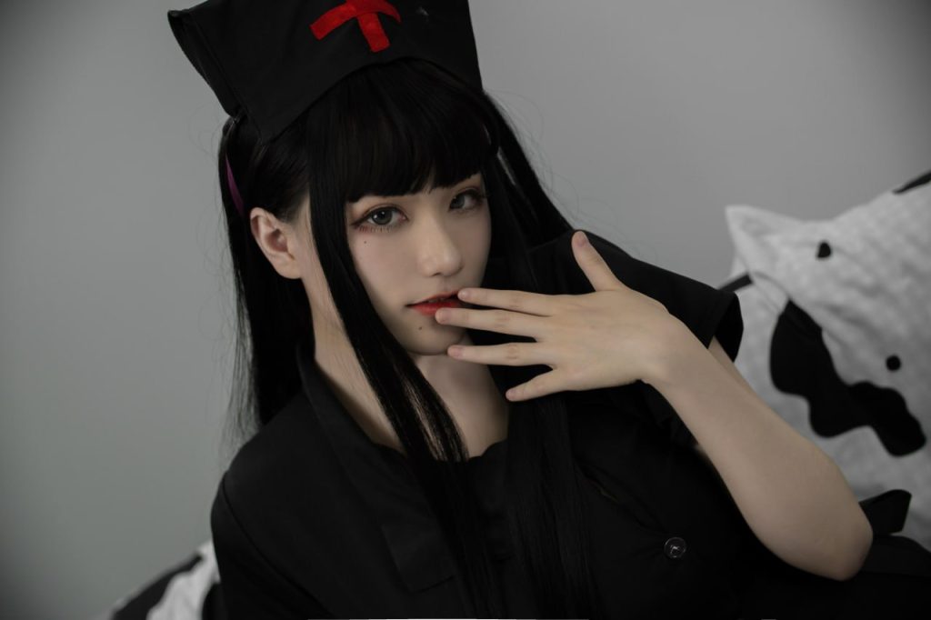 图片[2]咪陌写真部落起司块wii - NO.34 黑色护士写真_共41图